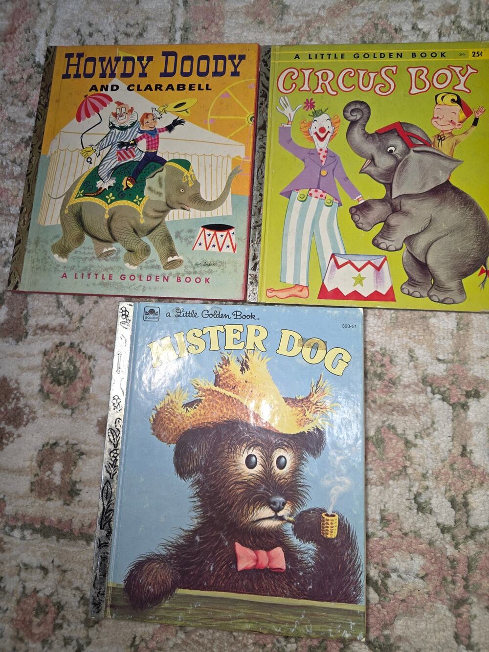 Set of 3 Little Golden Books-Circus Boy and more